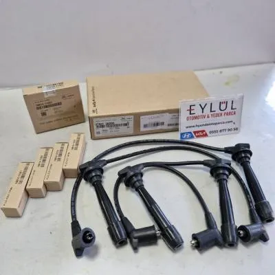 Buji ve Buji Kablosu Takımı  Era / Getz / Rio 1,4 16v / Accent 1,5 16 v Benzınlı 27501-26D00 / 18814-11051